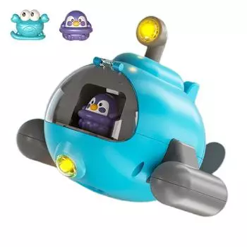 Игрушки для игр с водой, милые светящиеся, катапульты, подводные лодки, младенцы, младенцы, детские ванные комнаты, игрушки для ванны One Size синий