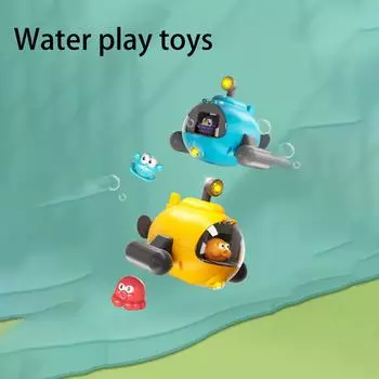 Игрушки для игр с водой, милые светящиеся, катапульты, подводные лодки, младенцы, младенцы, детские ванные комнаты, игрушки для ванны One Size синий