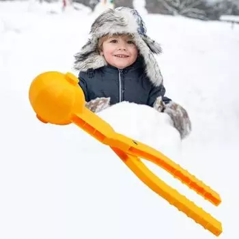 Игрушки для изготовления снежков, простые в эксплуатации, экономящие труд, пластиковые интерактивные инструменты для формовки песка и глины для двора жёлтый