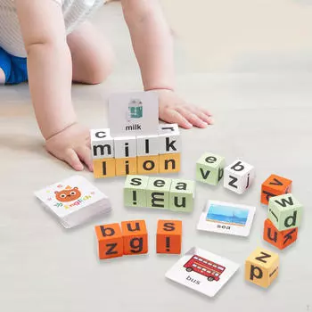 Игрушки для изучения правописания, чтение гласных, деревянные буквы, 68 штук, флэш-карты, взаимодействие, многопользовательский режим