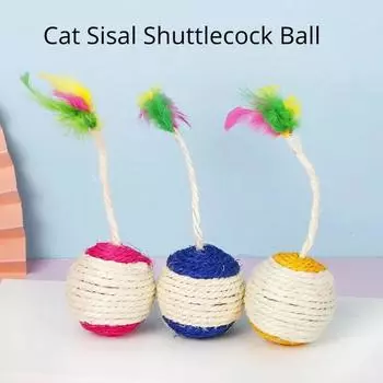 Игрушки для кошек Аксессуары для кошек Когтеточка для ловли сизаля Дрессировка когтей Домашние животные Котята Вещи для кошек Игрушки Товары для дома и сада