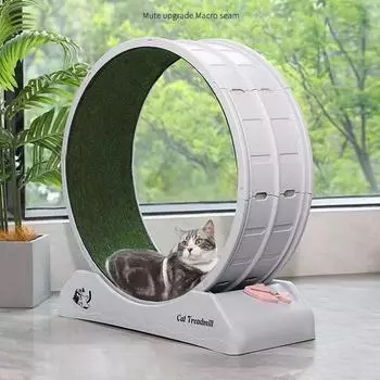 Игрушки для кошек Бесшумная беговая дорожка Износостойкая 0 Формальдегид Колеса для беговой дорожки для кошек Фитнес Экологичные аксессуары для кошек 80cm серый