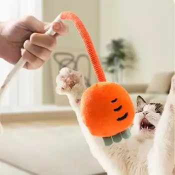 Игрушки для кошек из хлопковой веревки, интерактивная игрушка для жевания и чистки зубов с кошачьей мятой, устойчивая к укусам A