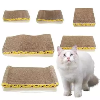 Игрушки для кошек, когтеточка для кошек, гофрированная картонная подушка, шлифовка ногтей, интерактивная защитная мебель, игрушка-когтеточка для кошек