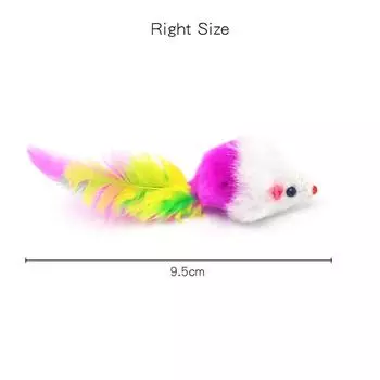 Игрушки для кошек, мех кролика, искусственная мышь, игрушки для домашних кошек, перья, радужный мяч, игрушка для кошек, забавные игрушки для кошек, игрушка для котят