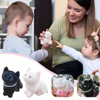 Игрушки для кошек, милые игрушки для кошек, игрушки для кошек ручной работы для снятия стресса, игрушки для кошек для снятия тревоги и расслабления | Аксессуары для стола для взрослых One Size чёрный