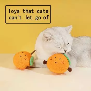 Игрушки для кошек оранжевой формы можно использовать для стачивания зубов 9.5cm * 8.5cm оранжевый