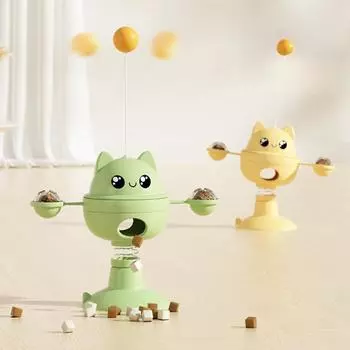 Игрушки для кошек, протекающая еда, присоска, вращающаяся, игрушки для кошек, насекомые, желчь, фрукты, саморазвлекательная палочка для кошек, игрушки для кошек Sucker leaks food зелёный