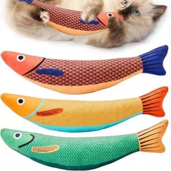 Игрушки для кошек Сайра, 3 шт. в упаковке, игрушки с хрустящей мятой, мягкие и прочные, интерактивные игрушки для кошек, которые можно использовать в помещении, для упражнений с котятами всех пород Saury