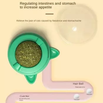 Игрушки для кошек, способствующие пищеварению, липкий шарик для стены дома для домашних животных, здоровая натуральная кошачья мята, удаляющая шарики, закуски, щекотка, аксессуары, скребок синий