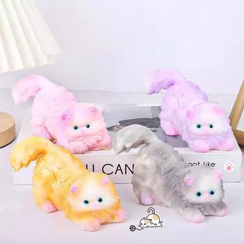 Игрушки для кошек Tpr, трехмерные игрушки для кошек, супер милая игрушка для снятия стресса, кукла, расслабляющая игрушка, игрушки для больших кошек