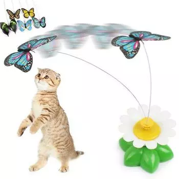 Игрушки для кошек вращающаяся красочная бабочка забавное сиденье для домашних животных Scratchtoy для кошек котенок J19