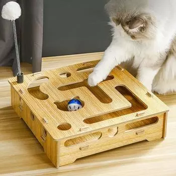 Игрушки для кошек, выдолбленный мяч, гофрированный картон, износостойкая когтеточка для кошек, шлифовальная машина для когтей, тизер, кошачья палочка, шарик-карусель, товары для домашних животных и кошек