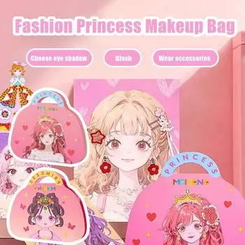 Игрушки для косметички, забавные и модные наклейки для косметички принцессы, самодельные игрушки для девочек One Size
