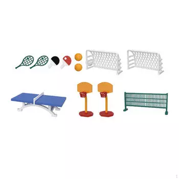 Игрушки для кукольного домика, Миниатюрный настольный теннис, Симуляция мелкой моторики Мини-баскетбольный набор