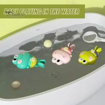 Игрушки для купания лягушек для детей, развивающая игрушка-лягушка для плавания, разных цветов, забавная игрушка для купания, бассейна, пляжа, отличные подарки на день рождения трава зеленый