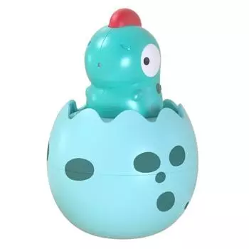 Игрушки для купания малыша Желтый утенок Дождь Спрей Яйцо Малыш Дети Ванная Вода Игра Душ Мальчик и Девочка Яичная скорлупа динозавра синий