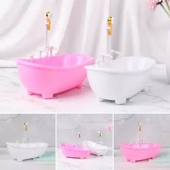 Игрушки для купания Мебель для кукольного домика Миниатюры Электрическая ванна Пластиковая ванна Аксессуары для кукол 1:6 шкала