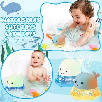 Игрушки для купания младенцев, Игрушки для купания малышей в возрасте от 1 до 3 лет, Игрушка для купания с подсветкой «Кит», Игрушка для купания, Подарок на день рождения ребенка One Size