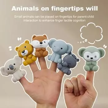 Игрушки для купания на пальчиковые куклы для детей, складывающиеся в стопку, сенсорные куклы для пальцев, развивающая обучающая игрушка для мальчиков и девочек B
