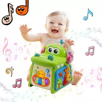 Игрушки для малышей Развивающие игрушки Монтессори для детей 1 года Звуковые игрушки Издают звуки и светятся Игрушки, стимулирующие пять чувств для малышей Озорные игрушки 1-го года жизни
