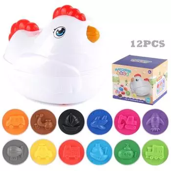 Игрушки для малышей в виде куриных яиц, игра-сортер по цвету с 12 игрушечными яйцами для детей, сенсорные игрушки для развития мелкой моторики, развивающие игрушки Монтессори One Size