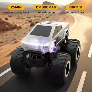 Игрушки для машинок с дистанционным управлением, 1:16 RC Truck Toy, водонепроницаемые вездеходные полноприводные внедорожные игрушки, подарки для мальчиков и девочек в возрасте от 6 лет и старше One Size