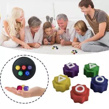 Игрушки для мини-игр, набор каменных гальок с круглым футляром. Традиционные игровые подарки, мини-игры, захватывающие камни One Size