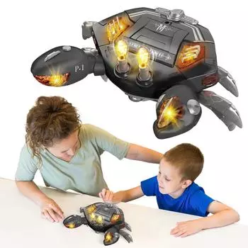 Игрушки для младенцев с музыкой и огнями, подвижная игрушка, интерактивная игрушка для малышей * Horizontal Mechanical Crab Interstellar Gray