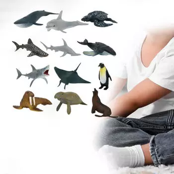 Игрушки для моделирования животных, украшения для дома, набор из морского зоопарка для подарков