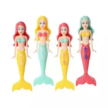 Игрушки для ныряния в воде Sparkle Tails Веселые игры Игрушки для ныряния в бассейне Волшебное ныряние Русалочка Мальчики Девочки Colorful 4Pcs