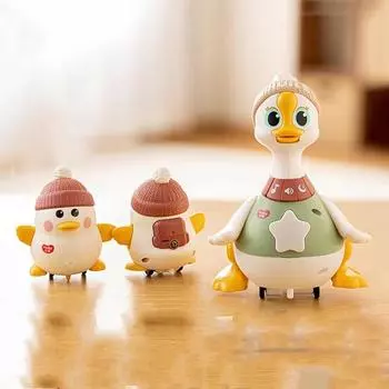 Игрушки для обучения лазанию для малышей 1 шт., качели для танцев в виде гуся, электрическая утка, детские развивающие игрушки для раннего обучения лазанию