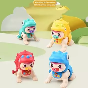 Игрушки для обучения ползанию для малышей 1 шт. заводной свисток динозавра ползающая кукла заводные ползающие животные детские игрушки фиолетовый