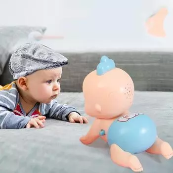 Игрушки для обучения ползанию малыша 1 шт. Детская головоломка для обучения может издавать электрический звук с помощью бутылочки для кормления фиолетовый