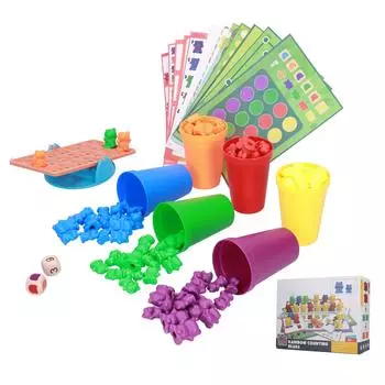 Игрушки для подсчета медведей для детей, детские игрушки для сопоставления цветов, сортировки, математики, развивающие игрушки, весы для медведей