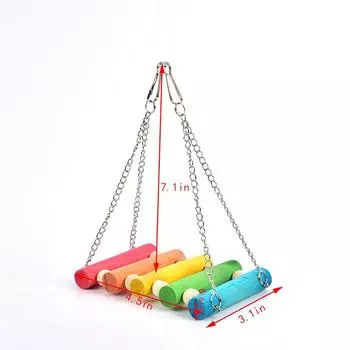 Игрушки для подвесных качелей для птиц из дерева, попугаи, жердочки для попугаев, зяблики, аксессуары для домашних животных