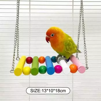 Игрушки для попугаев Клетка для птиц Качели Гамак Маленькие птички Жевательные игрушки Цветной подвесной гамак Игрушки для качелей Подставки для птиц Товары для животных as the picture