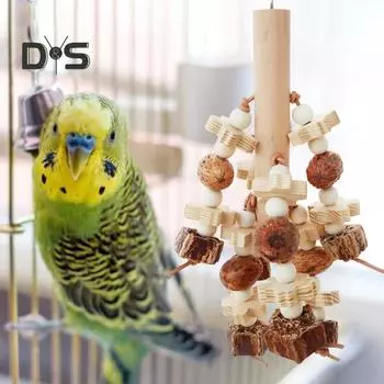 Игрушки для птиц Игрушка для попугая Жевательная игрушка Палочка из натурального дерева Игрушка для попугая Подвесная игрушка для лазанья Птичья клетка Аксессуары для ара Какаду A
