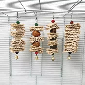 Игрушки для птиц, жевательная игрушка, клетка для попугаев, игрушки для укусов, кукурузная шелуха, цветные деревянные бусины, игрушки для развлечений для маленьких и средних попугаев, птиц A