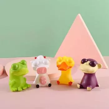 Игрушки для распаковки Сжимайте мультфильм Маленький желтый цыпленок Сжимайте музыкальный трюк Забавный вентиляционный кукольный подарок K25