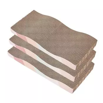 Игрушки для самостоятельного развлечения кошек Доска для царапания кошек Износостойкая гофрированная бумажная доска для царапания кошек One Size розовый