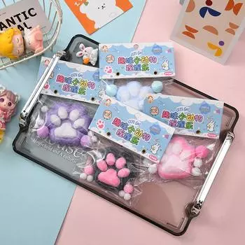 Игрушки для сдавливания кошачьих лапок Kawaii Cute Медленно отскакивающая декомпрессионная игрушка Детские счастливые сенсорные игрушки Подарок на день рождения Украшение для дома