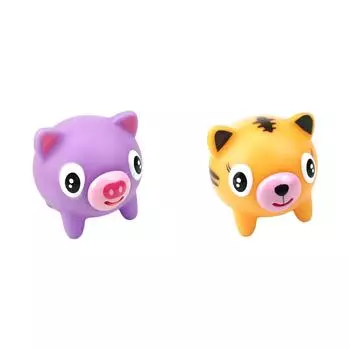 Игрушки для сдавливания Мягкая игрушка-фиджет для животных Уменьшение беспокойства Сенсорная игра (Фиолетовая Свинья) QD