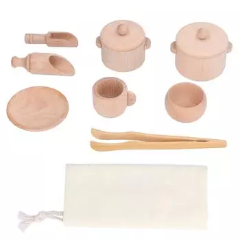 Игрушки для сенсорных ящиков, ролевые игры, деревянные совки для посуды, щипцы, игрушки для развития мелкой моторики у малышей