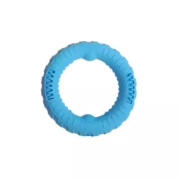 Игрушки для собак для больших собак, интерактивное тренировочное кольцо, съемник, устойчивый для собак, летающие диски для домашних животных, игрушечное кольцо для собак 18 см One Size синий