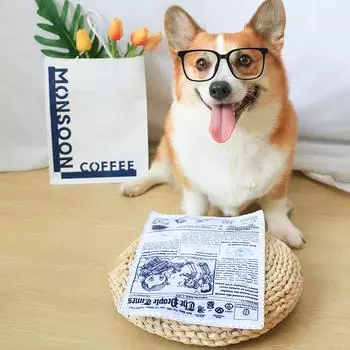 Игрушки для собак, издающие звуки, бумажные газеты, прочные и интерактивные игрушки для собак с пищащими звуками, идеально подходящие для жевания и игр