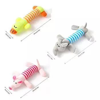 Игрушки для собак Мягкие игрушки-пищалки для домашних животных Интерактивные игрушки для собак Щенки с прорезыванием зубов для маленьких собак Мягкие игрушки для собак Мягкие игрушки для щенков серый