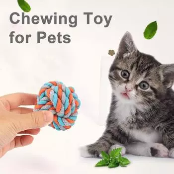 Игрушки для собак Yousheng, товары для животных, хлопковые шарики, узелки, плетеные веревки, жевательная игрушка для чистки зубов щенка, устойчивая к укусам, яркие цвета, игрушка для кошек и собак, молярный шарик