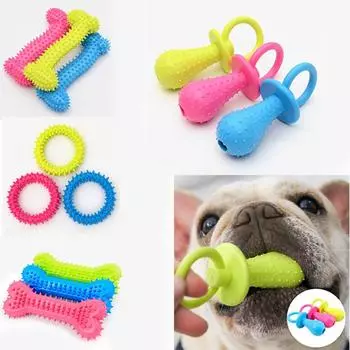 Игрушки для собак, жевательная игрушка для домашних животных, мягкая резина, устойчивая к укусам, в форме кости, жевательные игрушки для маленьких собак, дрессировка, товары для домашних животных
