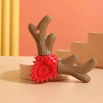 Игрушки для собак Жевательная палочка для скрежетания зубами Игрушки из рогов оленя Износостойкие игрушки для чистки зубов Товары для животных зелёный